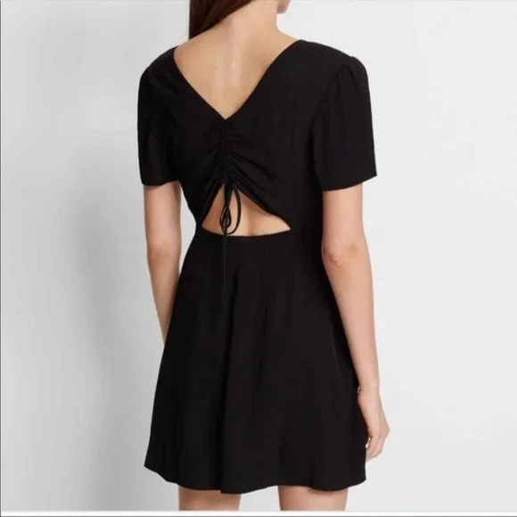 Club Monaco Lowcut Cut-Out V-Neck Dress - Picture 2 of 7